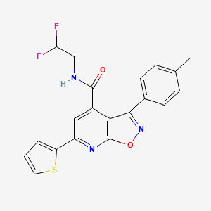 N-(2,2-difluoroethyl)-3-(4-methylphenyl)-6-(thiophen-2-yl)[1,2]oxazolo[5,4-b]pyridine-4-carboxamide