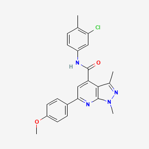 N-(3-chloro-4-methylphenyl)-6-(4-methoxyphenyl)-1,3-dimethyl-1H-pyrazolo[3,4-b]pyridine-4-carboxamide