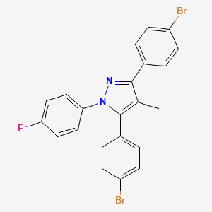 3,5-bis(4-bromophenyl)-1-(4-fluorophenyl)-4-methyl-1H-pyrazole