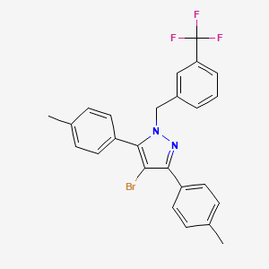 4-bromo-3,5-bis(4-methylphenyl)-1-[3-(trifluoromethyl)benzyl]-1H-pyrazole