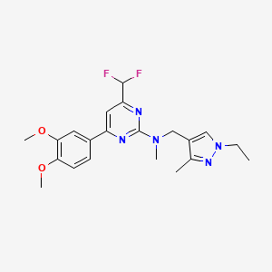 4-(difluoromethyl)-6-(3,4-dimethoxyphenyl)-N-[(1-ethyl-3-methyl-1H-pyrazol-4-yl)methyl]-N-methylpyrimidin-2-amine