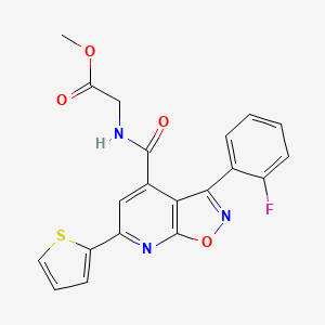 Methyl 2-({[3-(2-fluorophenyl)-6-(2-thienyl)isoxazolo[5,4-B]pyridin-4-YL]carbonyl}amino)acetate