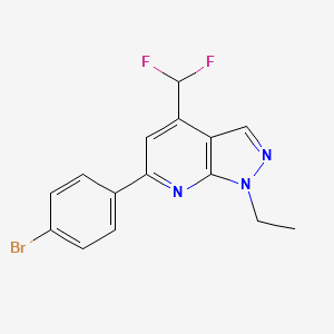 6-(4-bromophenyl)-4-(difluoromethyl)-1-ethyl-1H-pyrazolo[3,4-b]pyridine