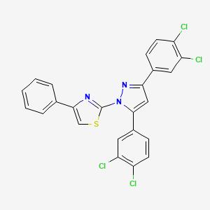 2-[3,5-bis(3,4-dichlorophenyl)-1H-pyrazol-1-yl]-4-phenyl-1,3-thiazole