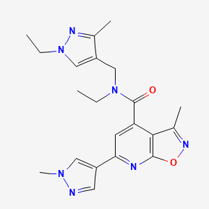 N-ethyl-N-[(1-ethyl-3-methyl-1H-pyrazol-4-yl)methyl]-3-methyl-6-(1-methyl-1H-pyrazol-4-yl)[1,2]oxazolo[5,4-b]pyridine-4-carboxamide