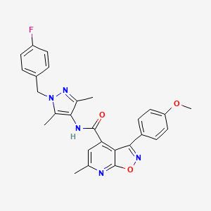 N-[1-(4-fluorobenzyl)-3,5-dimethyl-1H-pyrazol-4-yl]-3-(4-methoxyphenyl)-6-methyl[1,2]oxazolo[5,4-b]pyridine-4-carboxamide