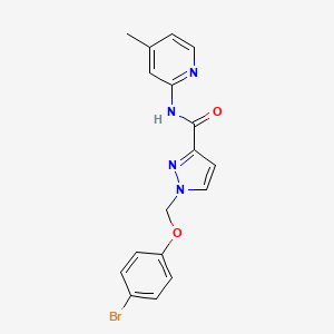 1-[(4-bromophenoxy)methyl]-N-(4-methylpyridin-2-yl)-1H-pyrazole-3-carboxamide