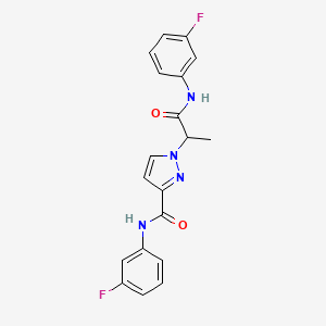 N-(3-fluorophenyl)-1-{1-[(3-fluorophenyl)amino]-1-oxopropan-2-yl}-1H-pyrazole-3-carboxamide