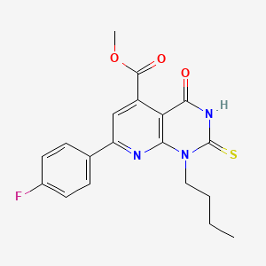 Methyl 1-butyl-7-(4-fluorophenyl)-4-oxo-2-sulfanyl-1,4-dihydropyrido[2,3-d]pyrimidine-5-carboxylate