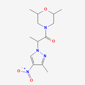 1-(2,6-dimethylmorpholin-4-yl)-2-(3-methyl-4-nitro-1H-pyrazol-1-yl)propan-1-one