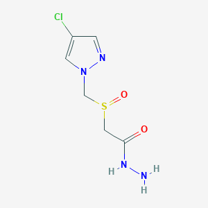 2-{[(4-chloro-1H-pyrazol-1-yl)methyl]sulfinyl}acetohydrazide