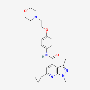 molecular formula C24H29N5O3 B10915238 6-cyclopropyl-1,3-dimethyl-N-{4-[2-(morpholin-4-yl)ethoxy]phenyl}-1H-pyrazolo[3,4-b]pyridine-4-carboxamide 