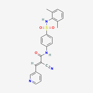 (2E)-2-cyano-N-{4-[(2,6-dimethylphenyl)sulfamoyl]phenyl}-3-(pyridin-3-yl)prop-2-enamide