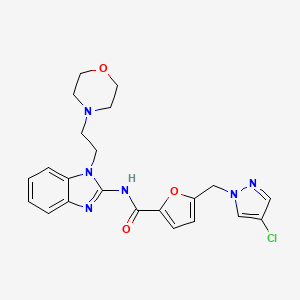 5-[(4-chloro-1H-pyrazol-1-yl)methyl]-N-{1-[2-(morpholin-4-yl)ethyl]-1H-benzimidazol-2-yl}furan-2-carboxamide