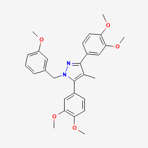 3,5-bis(3,4-dimethoxyphenyl)-1-(3-methoxybenzyl)-4-methyl-1H-pyrazole