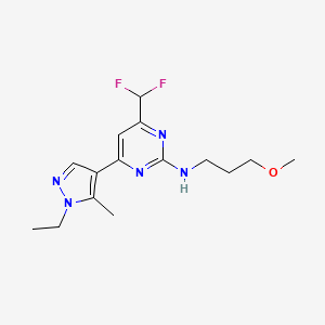 4-(difluoromethyl)-6-(1-ethyl-5-methyl-1H-pyrazol-4-yl)-N-(3-methoxypropyl)pyrimidin-2-amine