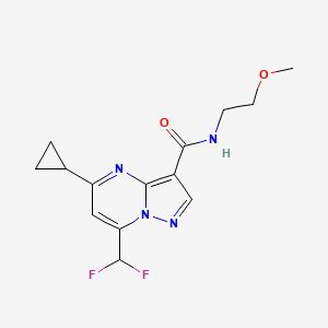 5-cyclopropyl-7-(difluoromethyl)-N-(2-methoxyethyl)pyrazolo[1,5-a]pyrimidine-3-carboxamide