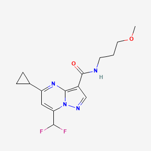 5-cyclopropyl-7-(difluoromethyl)-N-(3-methoxypropyl)pyrazolo[1,5-a]pyrimidine-3-carboxamide