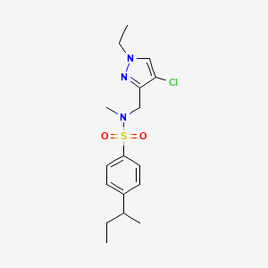 4-(butan-2-yl)-N-[(4-chloro-1-ethyl-1H-pyrazol-3-yl)methyl]-N-methylbenzenesulfonamide