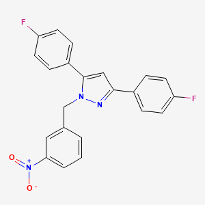 3,5-bis(4-fluorophenyl)-1-(3-nitrobenzyl)-1H-pyrazole