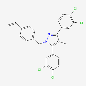 3,5-bis(3,4-dichlorophenyl)-1-(4-ethenylbenzyl)-4-methyl-1H-pyrazole