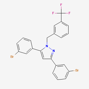 3,5-bis(3-bromophenyl)-1-[3-(trifluoromethyl)benzyl]-1H-pyrazole