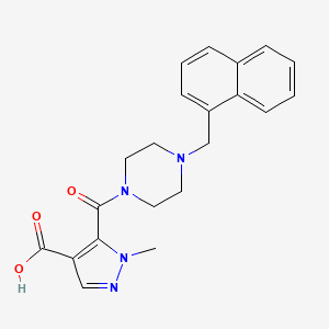 1-methyl-5-{[4-(naphthalen-1-ylmethyl)piperazin-1-yl]carbonyl}-1H-pyrazole-4-carboxylic acid