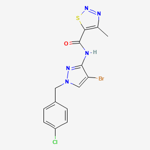 N-[4-bromo-1-(4-chlorobenzyl)-1H-pyrazol-3-yl]-4-methyl-1,2,3-thiadiazole-5-carboxamide