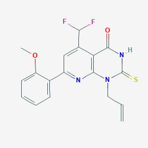 5-(difluoromethyl)-7-(2-methoxyphenyl)-1-(prop-2-en-1-yl)-2-sulfanylpyrido[2,3-d]pyrimidin-4(1H)-one