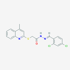 N'-[(E)-(2,4-dichlorophenyl)methylidene]-2-[(4-methylquinolin-2-yl)sulfanyl]acetohydrazide