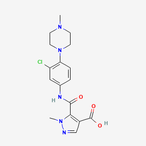 5-{[3-chloro-4-(4-methylpiperazin-1-yl)phenyl]carbamoyl}-1-methyl-1H-pyrazole-4-carboxylic acid