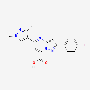 5-(1,3-dimethyl-1H-pyrazol-4-yl)-2-(4-fluorophenyl)pyrazolo[1,5-a]pyrimidine-7-carboxylic acid