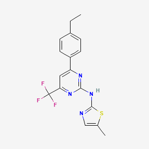 4-(4-ethylphenyl)-N-(5-methyl-1,3-thiazol-2-yl)-6-(trifluoromethyl)pyrimidin-2-amine