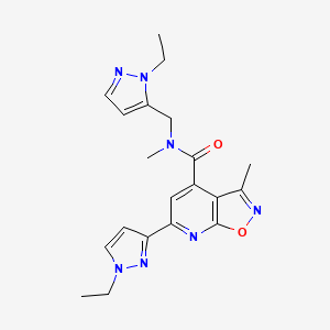 6-(1-ethyl-1H-pyrazol-3-yl)-N-[(1-ethyl-1H-pyrazol-5-yl)methyl]-N,3-dimethyl[1,2]oxazolo[5,4-b]pyridine-4-carboxamide