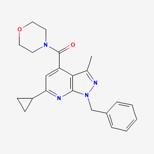 (1-benzyl-6-cyclopropyl-3-methyl-1H-pyrazolo[3,4-b]pyridin-4-yl)(morpholin-4-yl)methanone