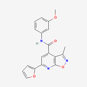 6-(furan-2-yl)-N-(3-methoxyphenyl)-3-methyl[1,2]oxazolo[5,4-b]pyridine-4-carboxamide