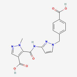 5-{[1-(4-carboxybenzyl)-1H-pyrazol-3-yl]carbamoyl}-1-methyl-1H-pyrazole-4-carboxylic acid