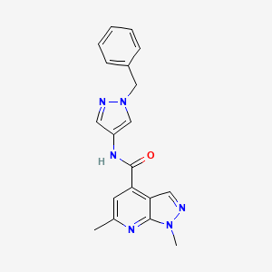 N-(1-benzyl-1H-pyrazol-4-yl)-1,6-dimethyl-1H-pyrazolo[3,4-b]pyridine-4-carboxamide