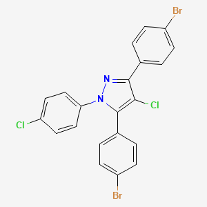 3,5-bis(4-bromophenyl)-4-chloro-1-(4-chlorophenyl)-1H-pyrazole