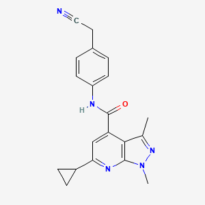 N-[4-(cyanomethyl)phenyl]-6-cyclopropyl-1,3-dimethyl-1H-pyrazolo[3,4-b]pyridine-4-carboxamide