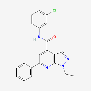 N-(3-chlorophenyl)-1-ethyl-6-phenyl-1H-pyrazolo[3,4-b]pyridine-4-carboxamide