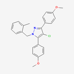 4-chloro-3,5-bis(4-methoxyphenyl)-1-(2-methylbenzyl)-1H-pyrazole