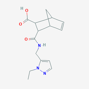 3-{[(1-ethyl-1H-pyrazol-5-yl)methyl]carbamoyl}bicyclo[2.2.1]hept-5-ene-2-carboxylic acid