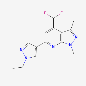 4-(difluoromethyl)-6-(1-ethyl-1H-pyrazol-4-yl)-1,3-dimethyl-1H-pyrazolo[3,4-b]pyridine