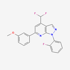 4-(difluoromethyl)-1-(2-fluorophenyl)-6-(3-methoxyphenyl)-1H-pyrazolo[3,4-b]pyridine