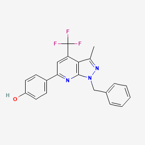 4-[1-benzyl-3-methyl-4-(trifluoromethyl)-1H-pyrazolo[3,4-b]pyridin-6-yl]phenol