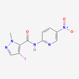 4-iodo-1-methyl-N-(5-nitropyridin-2-yl)-1H-pyrazole-5-carboxamide