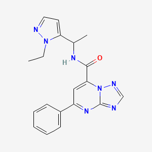 N-[1-(1-ethyl-1H-pyrazol-5-yl)ethyl]-5-phenyl[1,2,4]triazolo[1,5-a]pyrimidine-7-carboxamide