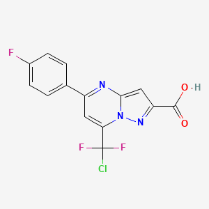 7-[Chloro(difluoro)methyl]-5-(4-fluorophenyl)pyrazolo[1,5-a]pyrimidine-2-carboxylic acid