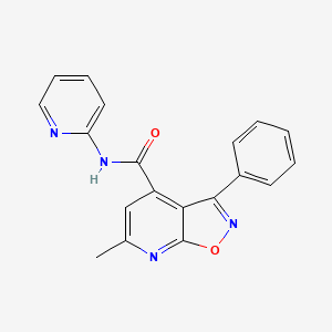 6-methyl-3-phenyl-N-(pyridin-2-yl)[1,2]oxazolo[5,4-b]pyridine-4-carboxamide